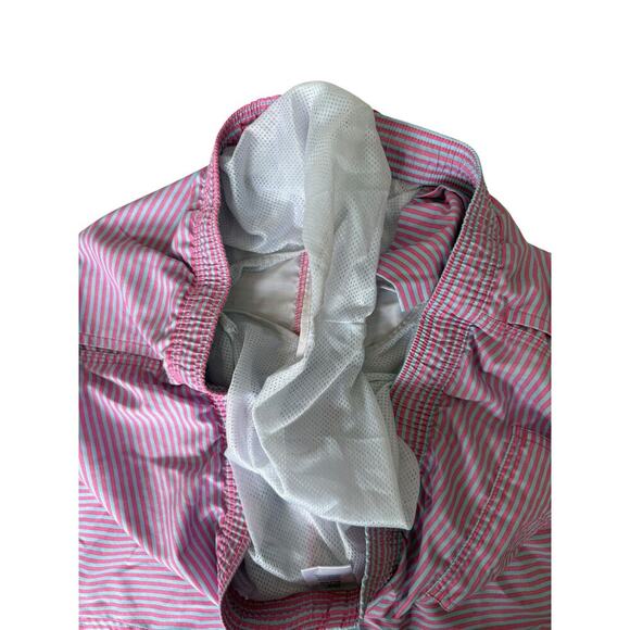 Vineyard Vines Men's Pink/Blue Striped Chappy Stiles Point Swim Trunks Size XL - Picture 4 of 5